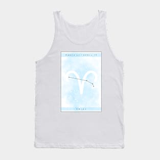 Aries star sign design Tank Top